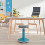 Leitz Ergo Cosy Sit/Stand Height Adjustable Stool Calm Blue 65180061