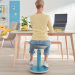 Leitz Ergo Cosy Sit/Stand Height Adjustable Stool Calm Blue 65180061