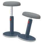 Leitz Ergo Cosy Sit/Stand Height Adjustable Stool Velvet Grey 65180089