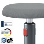 Leitz Ergo Cosy Sit/Stand Height Adjustable Stool Velvet Grey 65180089