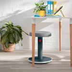 Leitz Ergo Cosy Sit/Stand Height Adjustable Stool Velvet Grey 65180089