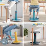 Leitz Ergo Cosy Sit/Stand Height Adjustable Stool Velvet Grey 65180089