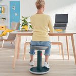 Leitz Ergo Cosy Sit/Stand Height Adjustable Stool Velvet Grey 65180089