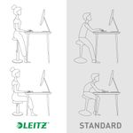 Leitz Ergo Cosy Sit/Stand Height Adjustable Stool Velvet Grey 65180089
