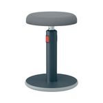 Leitz Ergo Cosy Sit/Stand Height Adjustable Stool Velvet Grey 65180089