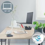 Leitz Ergo Adjustable Multi-Angle Laptop Stand White 258x45x253mm 64240001