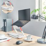 Leitz Ergo Adjustable Multi-Angle Laptop Stand White 258x45x253mm 64240001