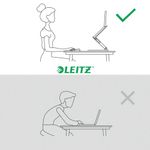 Leitz Ergo Adjustable Multi-Angle Laptop Stand White 258x45x253mm 64240001