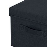 Leitz Fabric Storage Box with Lid Twinpack Medium Grey 61440089