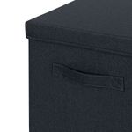 Leitz Fabric Storage Box with Lid Twinpack Large Grey 61450089