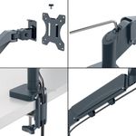 Leitz Ergo Single Monitor Arm Dark Grey 64890089