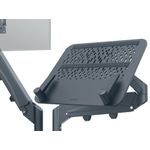 Leitz Ergo Dual Monitor and Laptop Arm Dark Grey 65380089