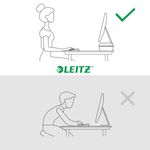 Leitz Ergo Monitor Stand Height Adjustable Light Grey 65040085