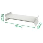 Leitz Ergo Monitor Stand Height Adjustable Light Grey 65040085