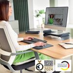 Leitz Ergo Monitor Stand Height Adjustable Dark Grey 65040089