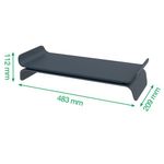 Leitz Ergo Monitor Stand Height Adjustable Dark Grey 65040089