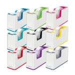 Leitz WOW Tape Dispenser Duo Colour White/Red 53641026