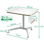 Leitz Ergo Sit/Stand Height Adjustable Desk Small 65360001