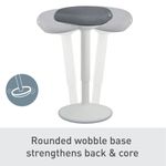 Leitz Ergo Active Standing Stool Light Grey 65450085