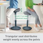 Leitz Ergo Active Standing Stool Dark Grey 65450089