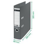 Recycle Colours Lever Arch File A4 80mm Red (Pack of 10) 10180025