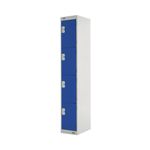 Four Compartment Locker 300x300x1800mm Blue Door M12214GUCF00