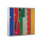 Five Compartment Locker 300x450x1800mm Yellow Door M12515GUYD00