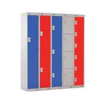 Two Compartment Express Standard Locker 300x450x1800mm Light Grey Door MC00155