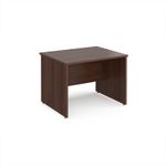 Maestro 25 straight desk 1000mm x 800mm - walnut top with panel end leg