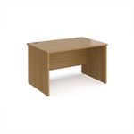 Maestro 25 straight desk 1200mm x 800mm - oak top with panel end leg