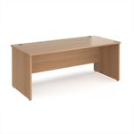 Maestro 25 straight desk 1800mm x 800mm - beech top with panel end leg