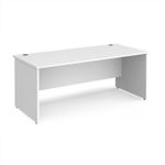 Maestro 25 straight desk 1800mm x 800mm - white top with panel end leg