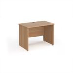 Maestro 25 straight desk 1000mm x 600mm - beech top with panel end leg