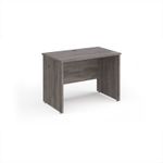 Maestro 25 straight desk 1000mm x 600mm - grey oak top with panel end leg