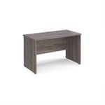 Maestro 25 straight desk 1200mm x 600mm - grey oak top with panel end leg