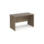 Maestro 25 straight desk 1200mm x 600mm - nebraska oak top with panel end leg