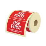 MyCafe Food Label Use First 25x25mm Removable Pack of 1000 MYC10626