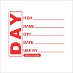 MyCafe Food Label Use By 25x25mm Removable Pack of 1000 MYC10627