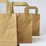 MyCafe Kraft Paper Carrier Bag 215x115x250mm Pack of 250 MYC10948