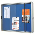 Nobo Premium Plus Felt Lockable Notice Board 8xA4 1902565