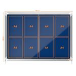Nobo Premium Plus Felt Lockable Notice Board 8xA4 1902565