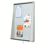 Nobo Premium Plus Magnetic Lockable Notice Board 8xA4 1902559