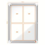 Nobo Premium Plus Outdoor Magnetic Lockable Notice Board 494x667x45mm 4xA4 1902577