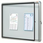 Nobo Premium Plus Outdoor Magnetic Lockable Notice Board 923x667x43mm 8xA4 1902579