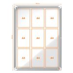 Nobo Premium Plus Outdoor Magnetic Lockable Notice Board 708x969x43mm 9xA4 902580
