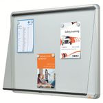 Nobo Premium Plus Outdoor Magnetic Lockable Notice Board 923x969x43mm 12xA4 1902581