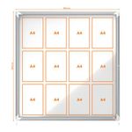 Nobo Premium Plus Outdoor Magnetic Lockable Notice Board 923x969x43mm 12xA4 1902581