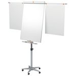 Nobo Piranha Mobile Flipchart and Drywipe Easel Blue/Silver 1901920