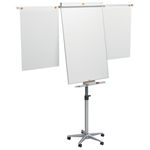 Nobo Piranha Mobile Flipchart and Drywipe Easel Blue/Silver 1901920