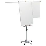 Nobo Piranha Mobile Flipchart and Drywipe Easel Blue/Silver 1901920